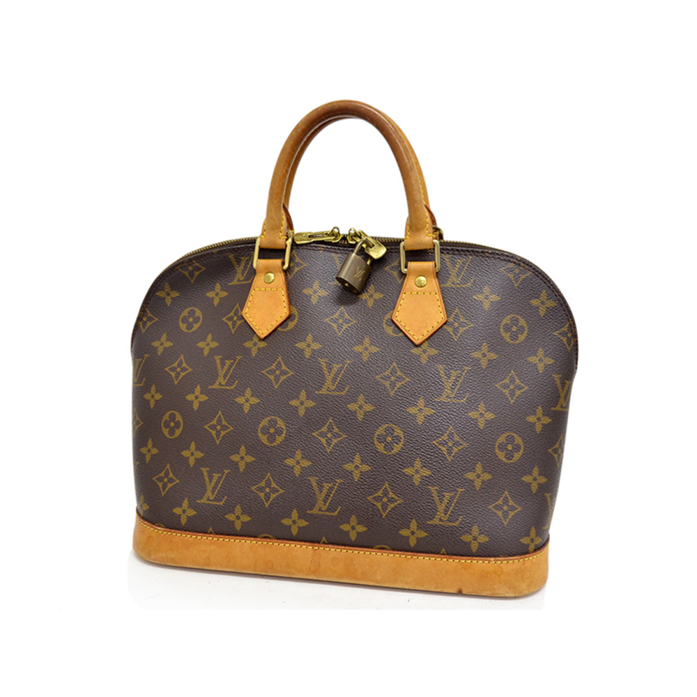 Louis Vuitton Alma Bag Handbag Monogram Brown
